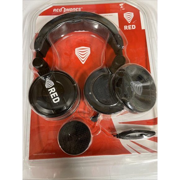 Red Redphones Premium Dj Headphones Black Brand New! - Picture 3 of 8